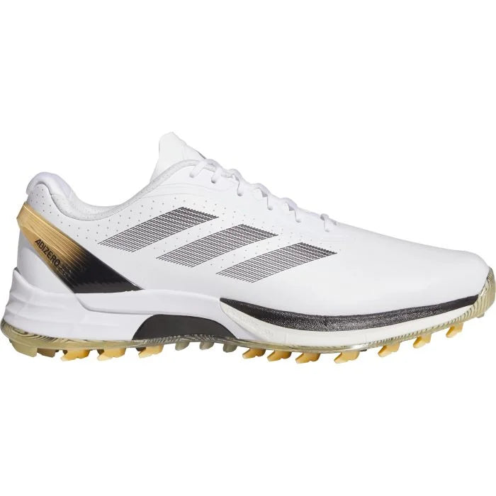 AE ミスティ III Adidas Adizero ZG Spikeless Golf Shoes 2026 White Gold | ParWest Golf