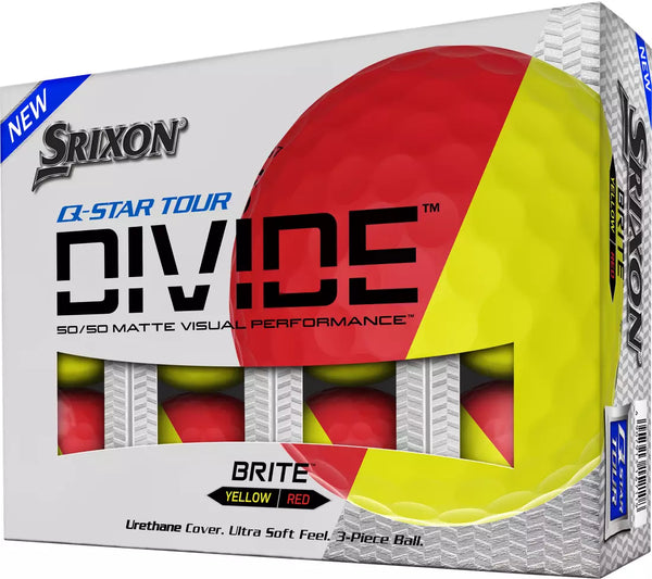 Srixon Q-Star Tour Divide Red/Yellow Golf Balls
