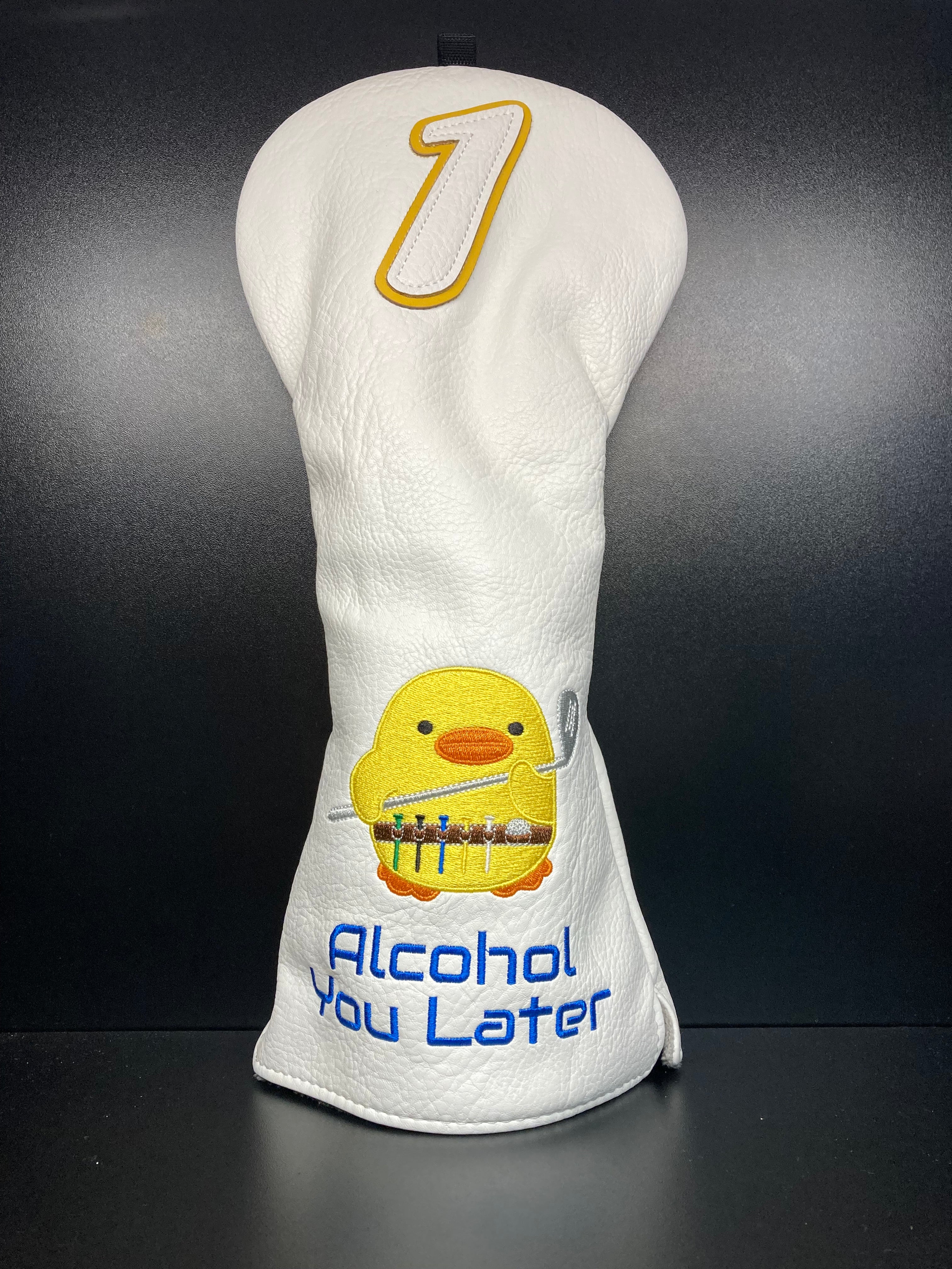 Alcohol You Later Headcover - Fun Golf Accessory for a Stylish Game
