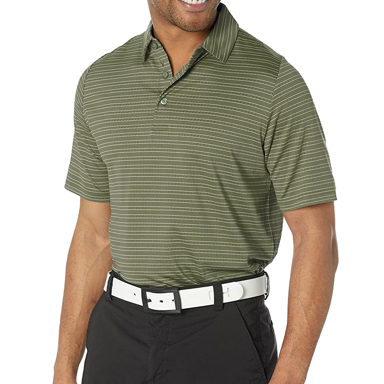Callaway Men's Fine Line Ventilated Stripe Golf Polo