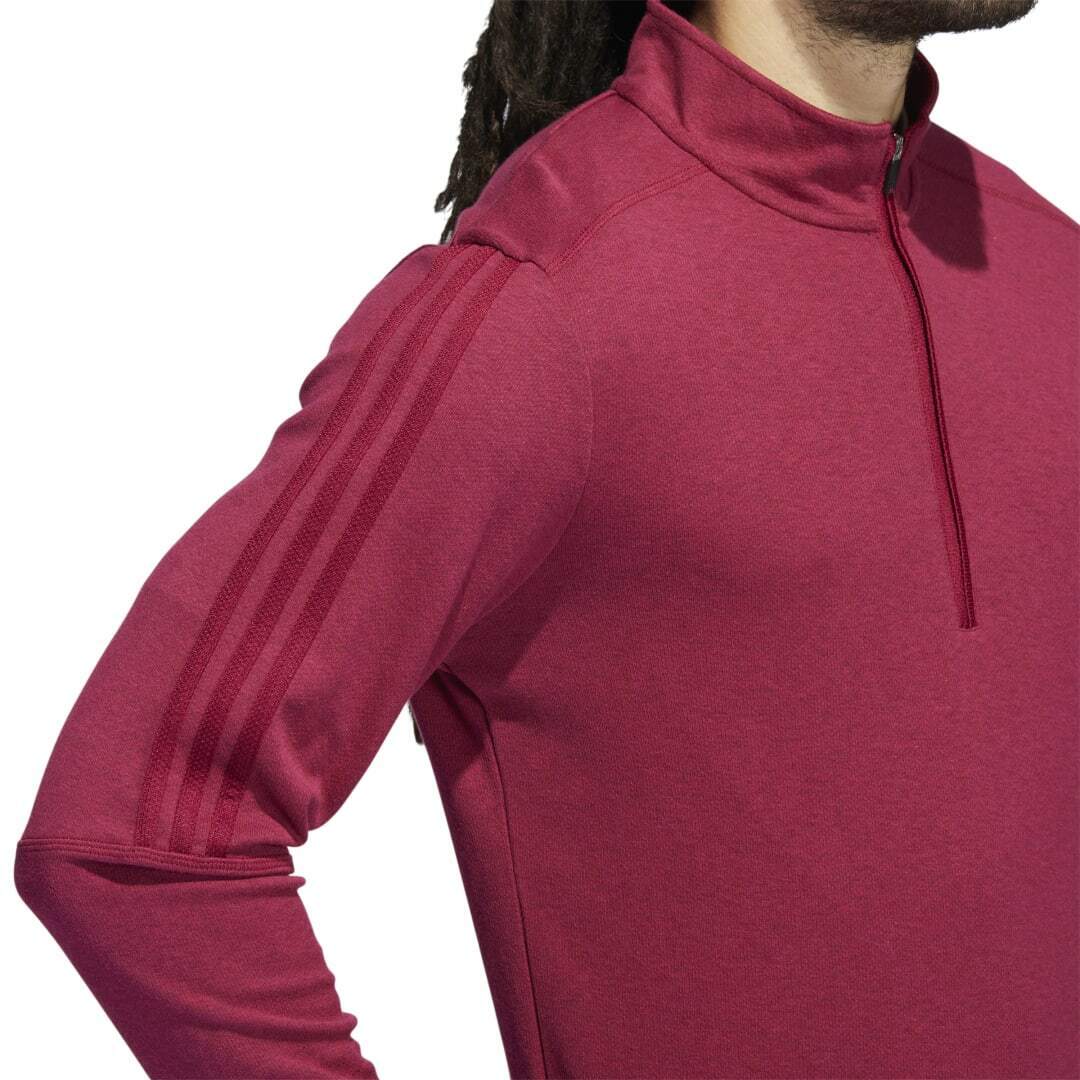 Adidas 3 Stripe 1/4 Zip Legacy Burgundy Pullover Men's Medium - HA6149
