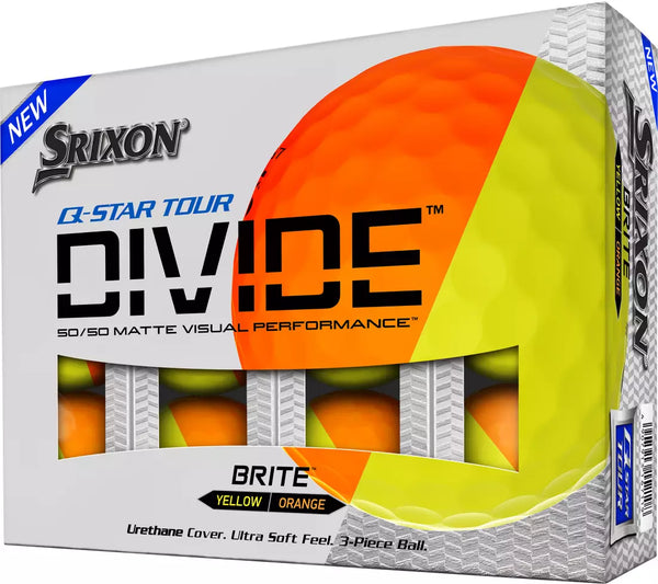 Srixon Q-Star Tour Divide Orange/Yellow Golf Balls