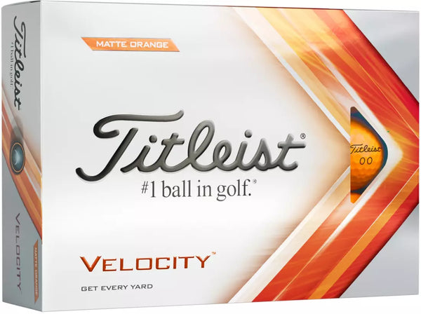Titleist 2022 Velocity Matte Orange Golf Balls