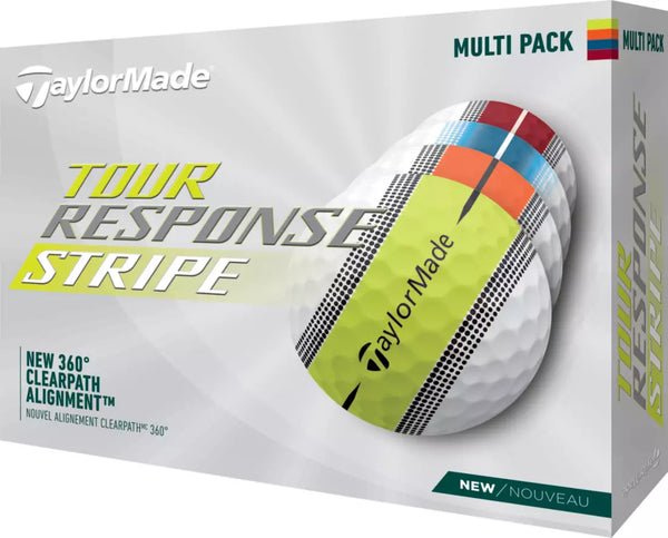 TaylorMade 2022 Tour Response Multicolored Stripe Golf Balls