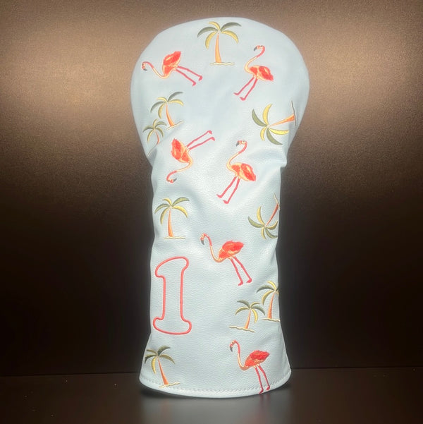 Flamingos & Palm Trees Headcover