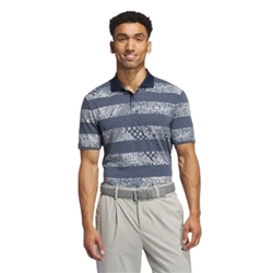 Adidas Golf Shirt - Go-To Stripe Print Polo - ParWestGolf