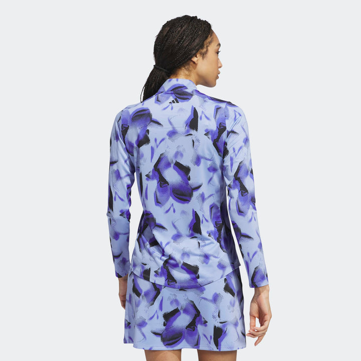 Adidas Ultimate365 Blue Spark Printed Quarter Zip - ParWestGolf