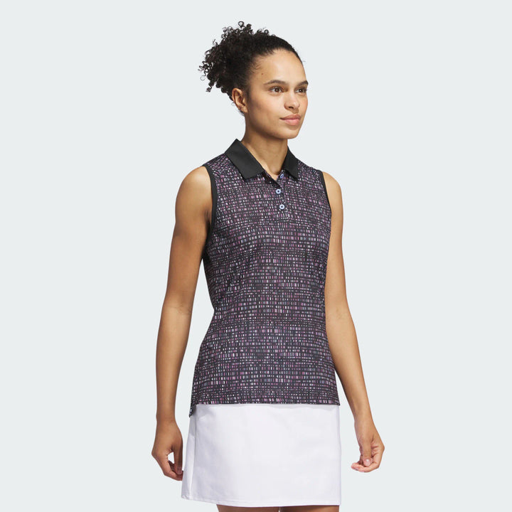 Adidas Women's Ultimate365 Printed Sleeveless Polo 24 - ParWestGolf