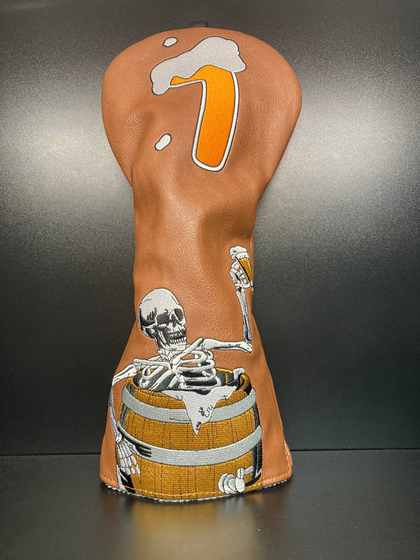 Barrel Drinking Skeleton Magnetic Headcover - ParWestGolf