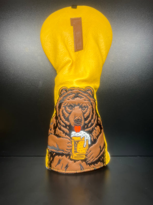 Beer Drinking Bear Headcover - ParWestGolf