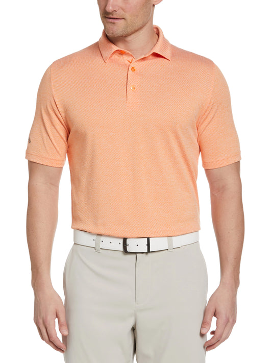 Callaway Mens Swing Tech Ventilated Heather Jacquard Golf Polo Shirt