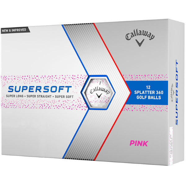 CALLAWAY 2024 SUPERSOFT SPLATTER 360 GOLF BALLS – PINK - ParWestGolf
