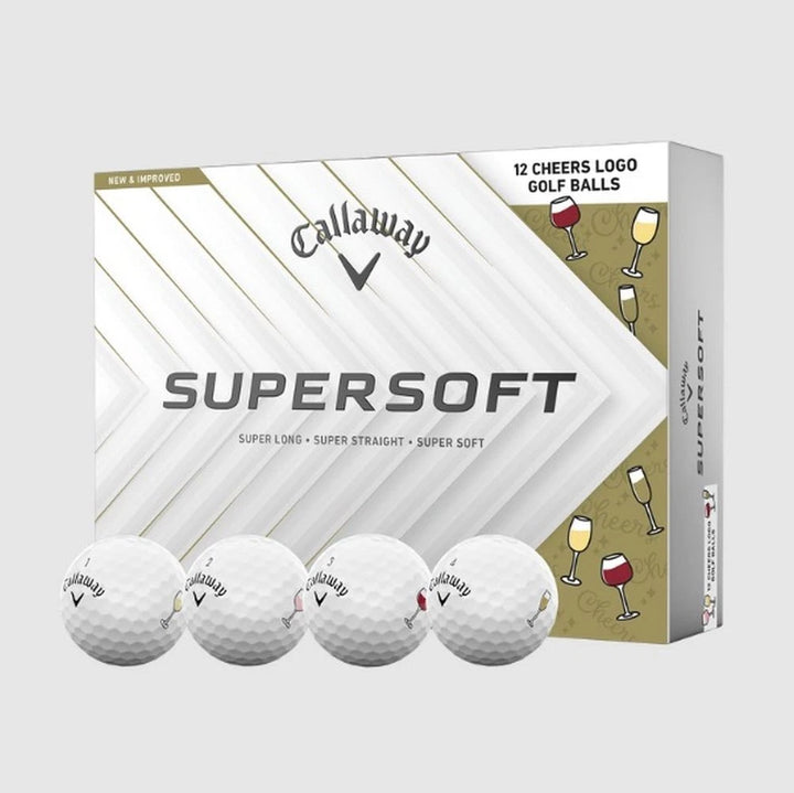 Callaway 2025 Supersoft 12 Cheers Logo Golf Balls - ParWestGolf