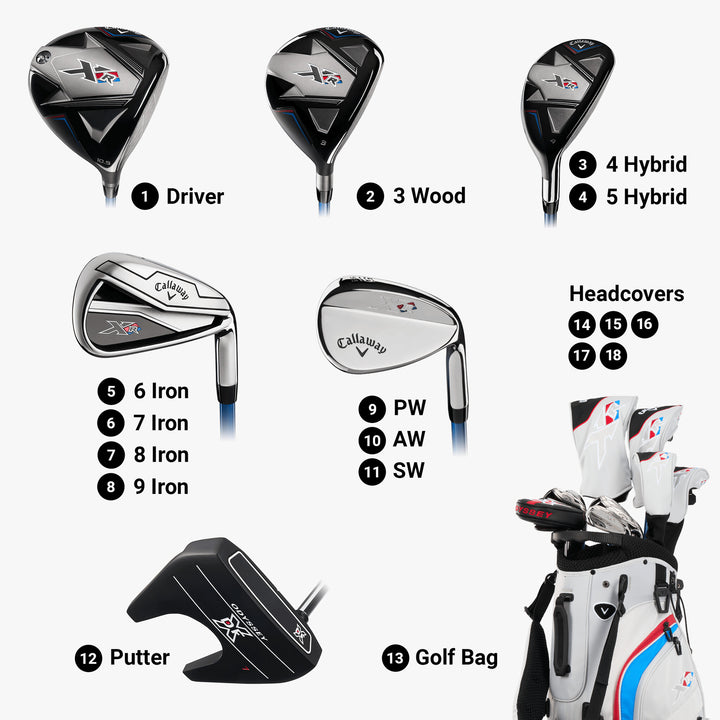 Callaway XR 26 13-Piece Black/Silver Complete Golf Set
