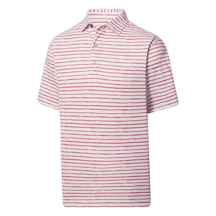 FootJoy Men's Chalk Line Print Stretch Pique Self Collar Polo - ParWestGolf
