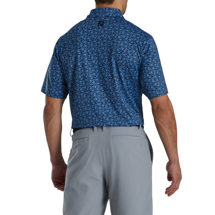 FootJoy Painted Floral Lisle - Self Collar Polo - ParWestGolf