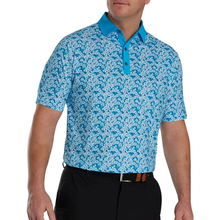 FootJoy Primrose Print Lisle Spread Collar Golf Polo - ParWestGolf
