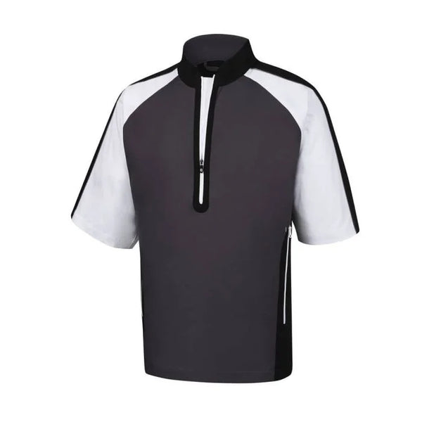 FootJoy Short Sleeve Sport Wind Shirt Charcoal/Black/White - 32618 - ParWestGolf