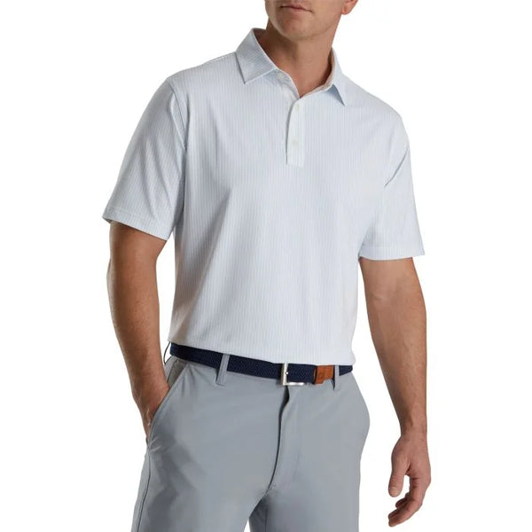 FootJoy ZigZag Print Lisle Self Collar Golf Polo - ParWestGolf