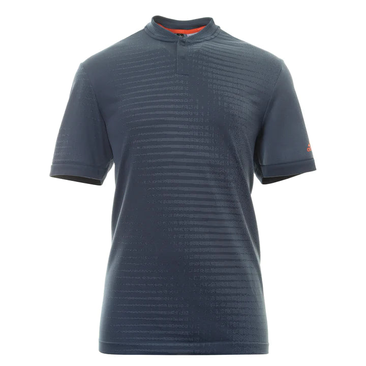 ADIDAS Statement Seamless Primeknit Polo Shirt Carbon Black